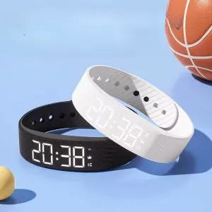 무음 진동 알람시계 기상 팔찌 손목 충격 전자시계 지각 늦잠