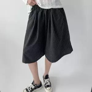 [신상오픈런]여성용 밴딩 와이드 5부 반바지 99사이즈 여름용 버뮤다 (39101795)