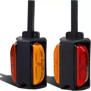 파츠삼 2x 4 LED 클리어런스 트레일러 펜더 라이트 앰버 프론트 레드 백 다이오드 RH/LH