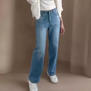 [신상오픈런]여성 빅사이즈 워싱 속밴딩 스트레이트핏 스판 데일리 청바지 (39096577)