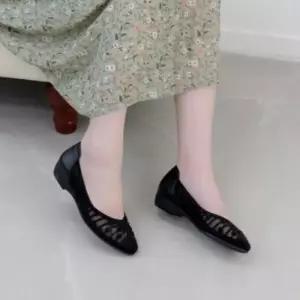 [신상오픈런]여성용 여름 시스루 메시 비즈 글리터 로우힐 플랫슈즈 (39079976)