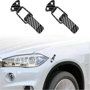 2PCS 자동차 범퍼 클립 후크 잠금 탄소 섬유 후드 핀 토글 클램프로 빠르게 고정 및 해제 범용 액세서리