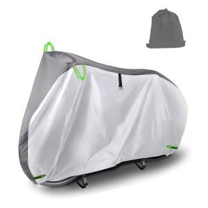 자물쇠 구멍이 있는 자전거 1대용 비치 420D 산악 스쿠터(그레이)에 바이크 커버 맞는 로드 크루저