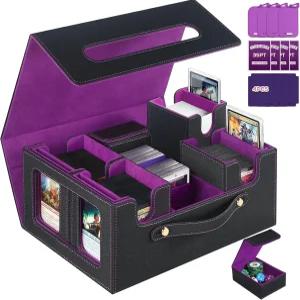 MTG용 STTRBOX 트레이딩 카드 보관함 MTG 커맨더 덱 박스 다목적 케이스 탑로더 4개 스토퍼 컬러풀