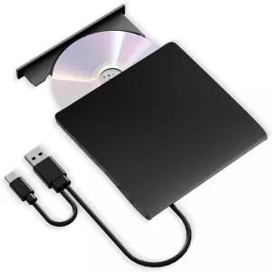 노트북용 외장 CD/DVD 드라이브 PC용 USB 3.0 및 Type-C CD Rom 노트북 데스크탑용 휴대용 슬림 버너