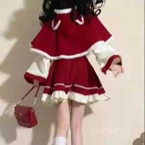 크리스마스 연말파티 드레스 파티의상 클럽의상 원피스 의상 망토 산타걸 코스프레