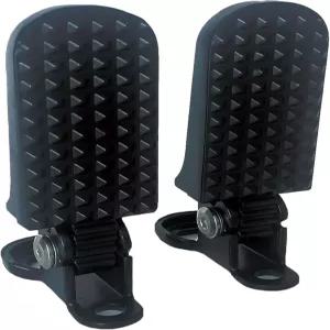 2PCS 접이식 자전거 페달 u2013 전기 산악 및 자전거용 원형 홀 리어 미끄럼 방지 내구성 공간 절약