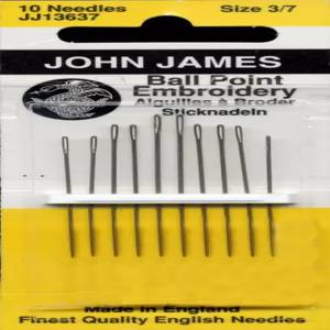 콜로니얼 니들 존 제임스 자수/크루엘 볼 포인트 모듬 사이즈 3/7