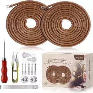 가수용 매직포 트레드 재봉틀 벨트 /존스 2팩 71인치 3인치/16인치 가죽 재봉틀용 후크 포함 액세서리