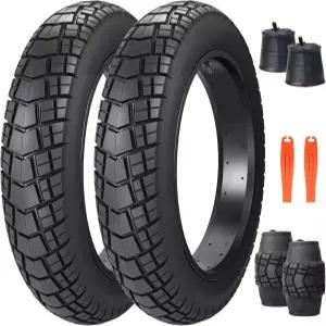 ZUKKA 20x4.0 전기 자전거 타이어 2팩 지방 고성능 교체 접이식 산악 고밀도 MTB E 자전거용