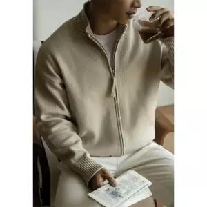 남성 트렌디 아이템 가디건 집업 양털 니팅 스탠드넥 가을 겨울 빈티지 캐주얼 HT4