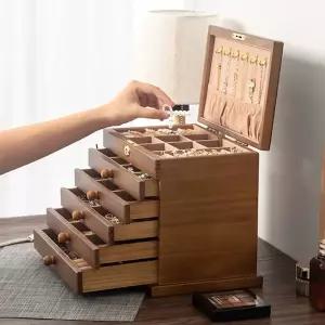 원목 주얼리 케이스 보관함 귀걸이 소품 정리함 목걸이 악세사리보관함