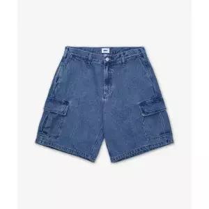 매장판매전용 OBEY 빅윅 배기 카고 데님 쇼츠 팬츠 - 라이트 인디고 / 172100085LIN