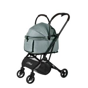 소형 및 중형견을 위한 조펫 반려동물 유모차 반려견 고양이 접이식 카트 한 손 자동 강아지 분리형 님버스 그레이