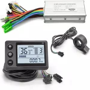 전기 자전거 HUB 모터 컨트롤러 22A 36V/48V 500W 브러시리스 및 130배 엄지 스로틀 변환 키트가 포함된