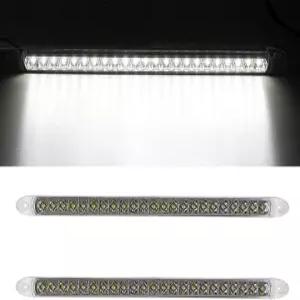 Partsam 2팩 흰색 LED 테일 라이트 바 17인치 23개 표면 장착 후진 트럭 트레일러 SUV용 방수 DOT 준수