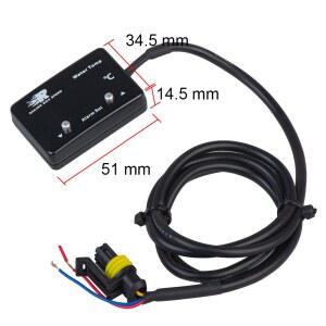 유니버설 스퀘어 12v 자동 수온 측정기, 0 ~ 100 스카이라인 WRX Evo MPS 자동차 수온 게이지, 1/8 npt 센서 포함