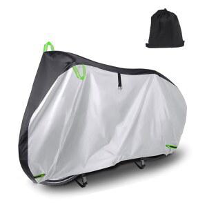 자물쇠 구멍이 있는 자전거 1대용 커버 스쿠터(블랙)용 420D 비치 바이크 산악 크루저 로드