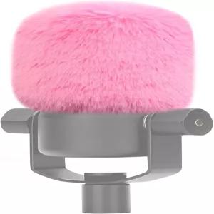 로드 포드 마이크 교체용 팝 필터용 LEFXMOHY 포드믹 윈드스크린 페일 핑크 퍼리 윈드 머프 데드캣 커버