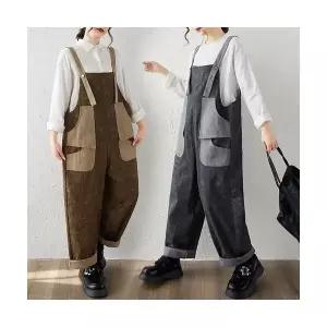 마킷3 여성 바지 점프슈트 가을 스크래치 워싱 빅포켓 데님 멜빵 JEN3