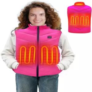WCOLAS 발열 조끼 여성 남성 소년 소녀 재킷 겨울 코트 의류배터리 팩 미포함