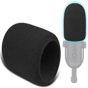 세이렌 V3 크로마 RGB USB용 소울윗 2Pcs 마이크 팝 필터 보호 커버 윈드스크린 폼 블랙