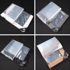 95 투명도 야외 LA 커튼 PEVA 따뜻한 유지 방수 통해 방풍 방수포 스크린을 투명 필름