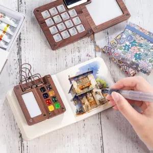 미니팔레트 스케치 수채화 수채용품 호두 수채물감 포터블