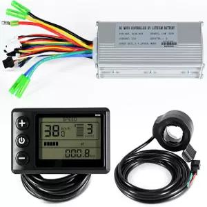 RQG 36V /48V 전기 자전거 허브 모터 컨트롤러 변환 키트 22A 500W 브러시리스 S866 LCD 디스플레이