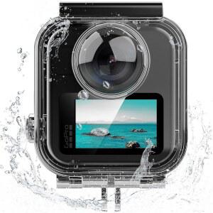 고프로 맥스 2 액션 카메라용 혼린 방수 하우징 케이스, 60M 수중 다이빙 보호 쉘, 2용 브래킷 액세서리 포함