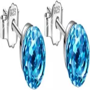 오스트리아 크리스탈 귀걸이 여성용 8MM 디스코 볼 이리데센트 주얼리