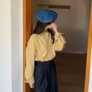 마킷4 여친 가을 이너 긴팔 차이나 루즈핏 덧입기 상의 러시 셔츠 JEN3