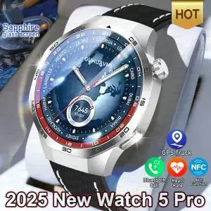 호환   신형 스마트워치 남성용 사파이어 글래스 스크린 GPS 트랙 NFC 나침반 블루투스 통화 시계 스포츠