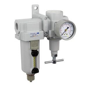 공압플러스 SAU420T-N04G-MEP 압축 공기 필터 레귤레이터 콤보 1/2