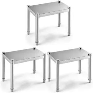 모닝로 3팩 스테인리스 스틸 던니지 랙 19.7인치 길이 x 11.8인치 너비 15.8인치 높이 총 800파운드 이상의