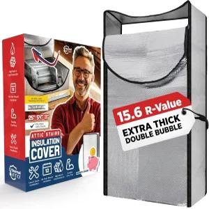 프리미엄 에너지 절약 다락방 계단 커버 풀다운 도어용 초두꺼운 이중 버블 단열 텐트 54인치 x 25인치
