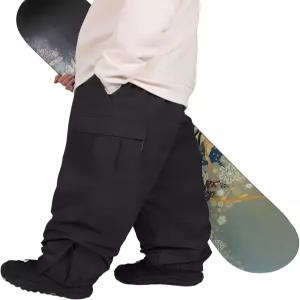 노스 피크 여성 남성 배기 스노우 스키 팬츠 방수 방풍 단열 겨울 야외 스노보드 카고