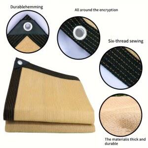 여름 야외 음영 베이지 천으로 찢어짐 끈으로 방지 뚫린 그물은 묶은 구멍이