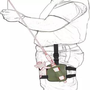 디럭스 힙 낚싯대 홀더 착용 가능한 핸즈 프리 막대 액세서리 플라이 낚시 체이스 기어 솔루션 포함 모든