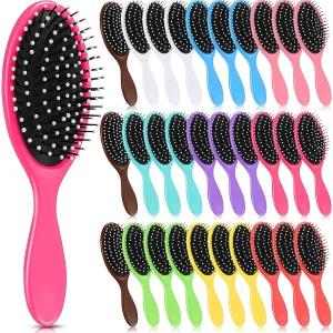 여성 여행용 수클레인 30피스 습식 헤어 브러시 쿠션 베이스 드라이 디탱글러 여성용 작은 10가지 색상의