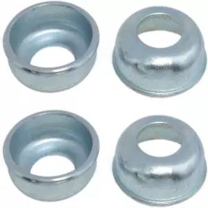 뮤리 롯 4PCS 실버 자전거 프론트 허브 컵 산악 베어링 축 너트 로드 바이크 자전거용