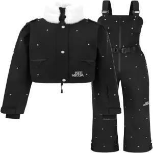 ISEE MIGGA 여성 스노우 수트 스키 재킷 및 바지 세트 방수 방풍 스노보드 겨울 스포츠 벨벳 퀼팅