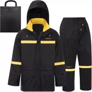 남성용 방수 후드 재킷과 바지용 가드웨이 레인 수트 야외 활동 및 작업용 장비