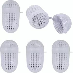 HUANGG 5PCS 미끼 물고기 덫 케이지 먹이 낚시 홀더 휴대용 바구니 버킷