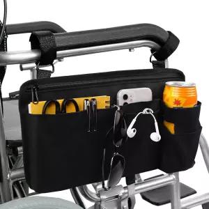 SKLK-SEL 휠체어 사이드백 워커 팔걸이 보관 파우치 컵 홀더 노인용 액세서리 롤러 전동 스쿠터 또는 -