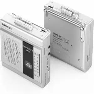 내장 스피커가 있는 TOMASHI 카세트 플레이어 테이프 레코더 FM AM 라디오 마이크 F315B