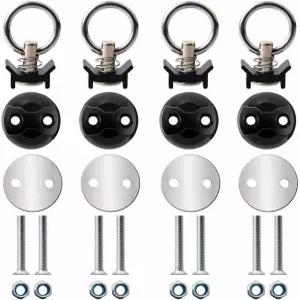 픽업 트럭 오토바이 스노우모빌과 호환되는 퀵 릴리스로 트랙 피팅 시 HERCOO 라운드 타이 다운 앵커