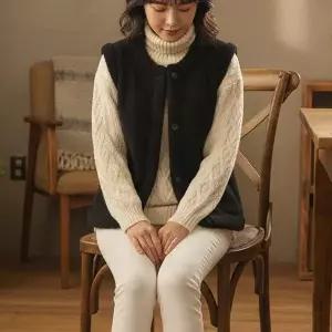 [디자이어로즈] 여성 겨울 베스트 양털 무스탕조끼 (42221590A)