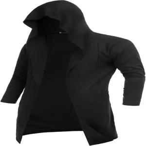 레이지몰 남성 롱 가디건 오픈 프론트 드레이핑 경량 후드 스웨터 주머니 포함