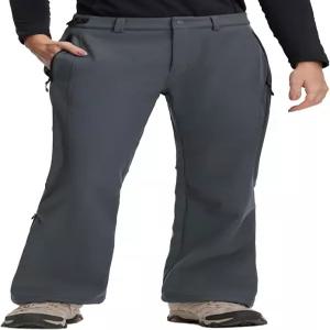 파이오니어 캠프 여성 겨울 하이킹 플리스 안감 바지 방수 스노우 스키 플레어 단열 소프트쉘 발목 지퍼